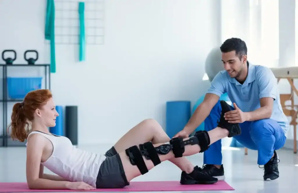 Debunking Meal Timing Myths: The Truth About Muscle Recovery 1 Woman having treatment to help muscle recovery Rugby after an injury
