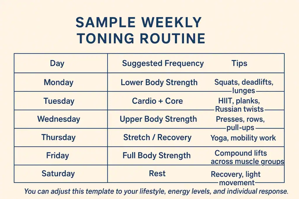 Achieving the Perfect Tone: How Often Should You Exercise for Results? 4 Weekly exercise Rugby plan graphic