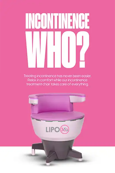 LIPO360 EMS Chair Can Help with Urinary Incontinence 2 Image of a urinary incontinence treatment seat Rugby